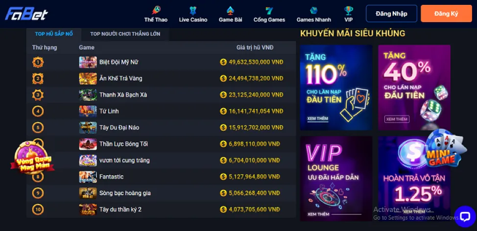 Hoàn trả cược thể thao hàng tuần sss666 win